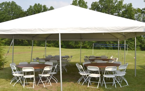 Tent with Tables and Chairs 